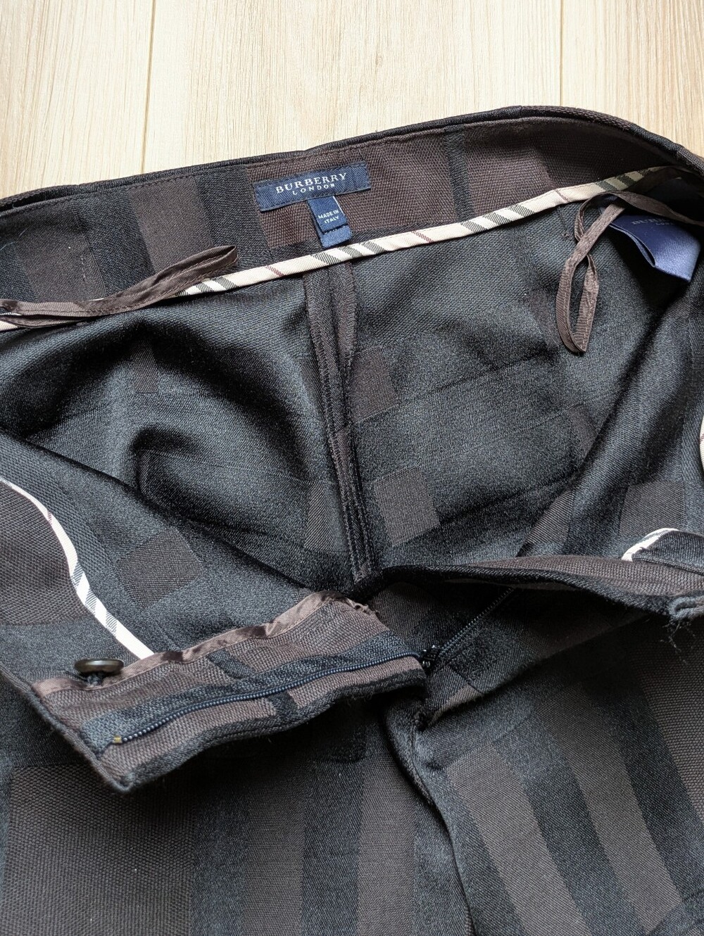 Vintage Burberry London Overdyed Plaid Trousers/Pants - Made In Italy - Sz 4 - Picture 14 of 17